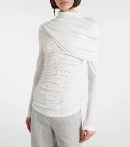 Magda Butrym Draped cotton blouse 5