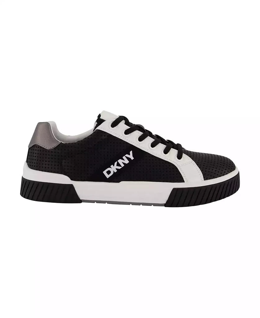 DKNY Men's Perforated Two-Tone Branded Sole Racer Toe Sneakers 2
