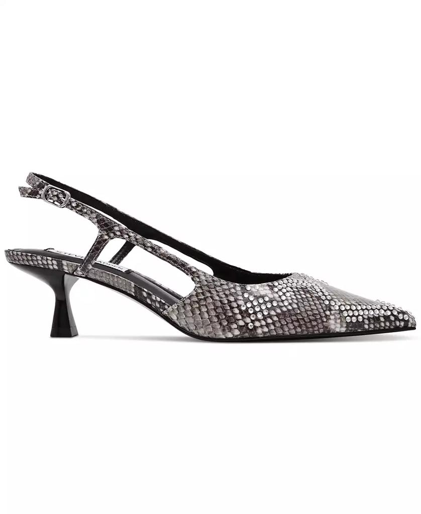Steve Madden Women's Legaci Rhinestone Kitten-Heel Slingback Pumps