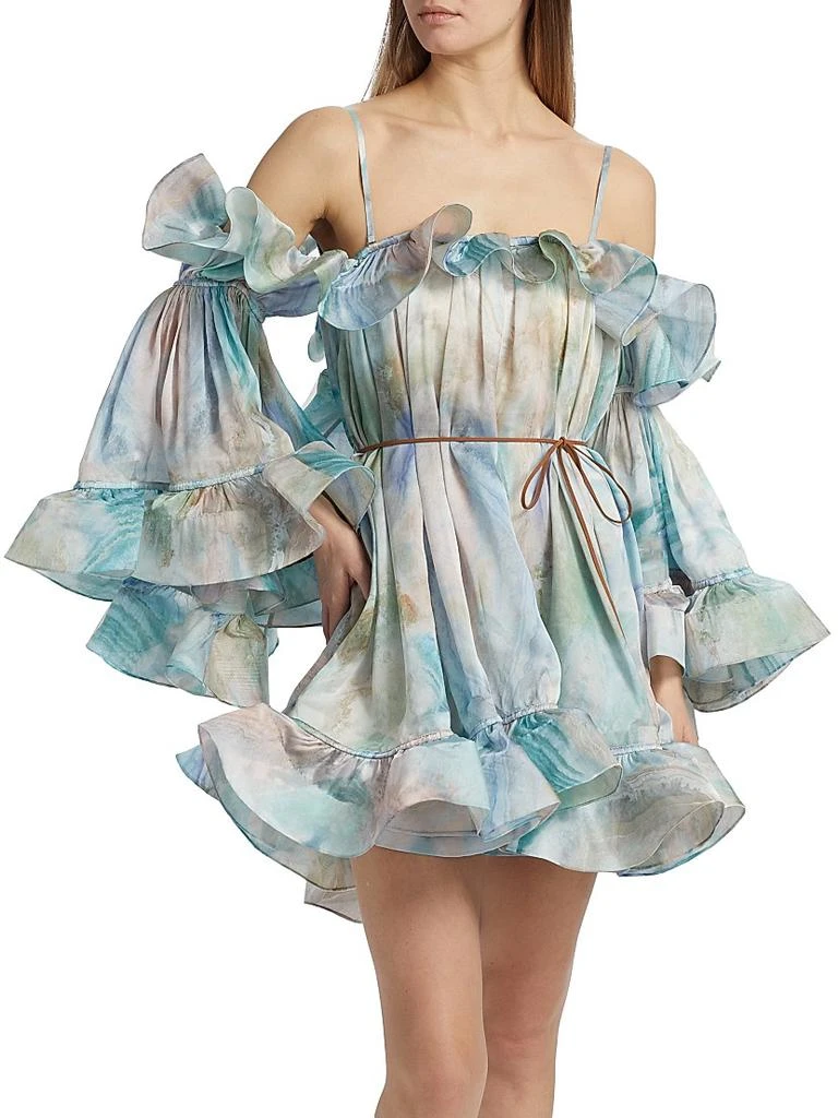 Zimmermann ​Illuminate Flounce Minidress 3