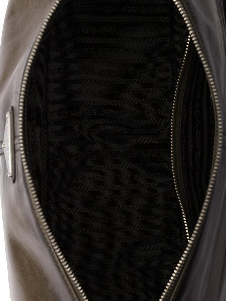 Prada Antiqued Leather Zipper Shoulder Bag 6