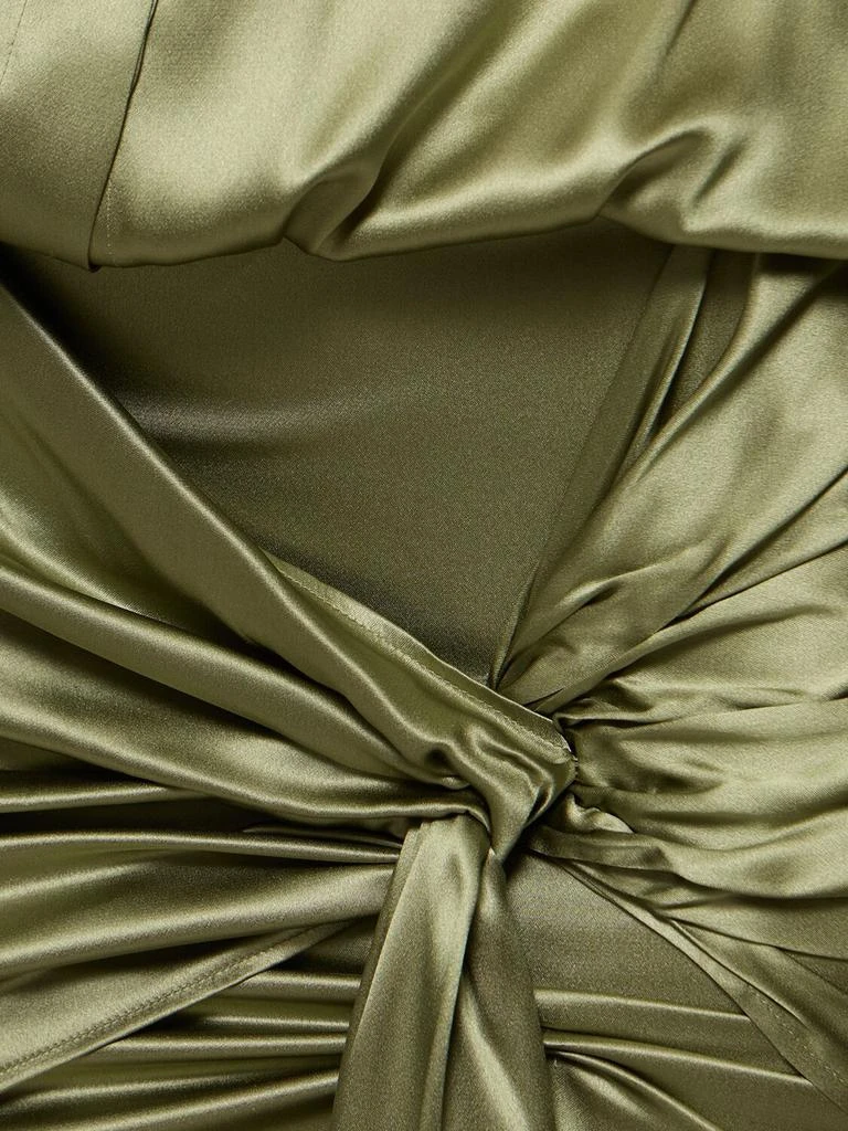 The Attico Satin Long Sleeve Mini Dress 3