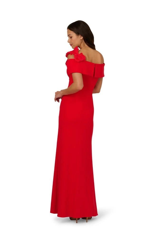 Adrianna Papell Asymmetrical knit crepe gown 2
