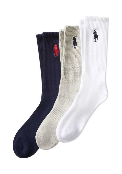 Ralph Lauren Classic Embroidered Big Pony Crew Socks - 3 Pack 1