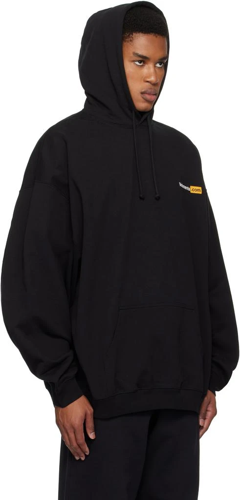 Vetements Black 'Vetements.com' Oversized Hoodie 2