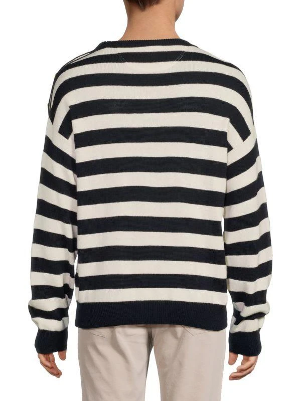 Valentino Striped Cotton-Wool Sweater 2