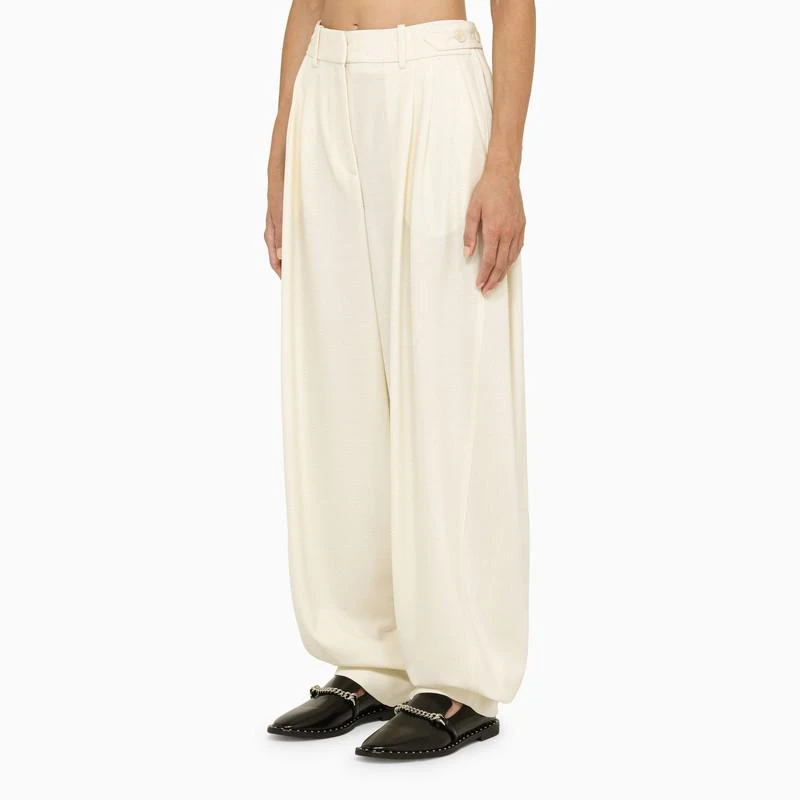 Stella McCartney Cream wool baggy trousers 3