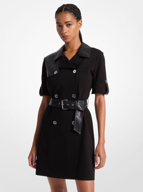 Michael Kors Mixed-Media Trench Dress