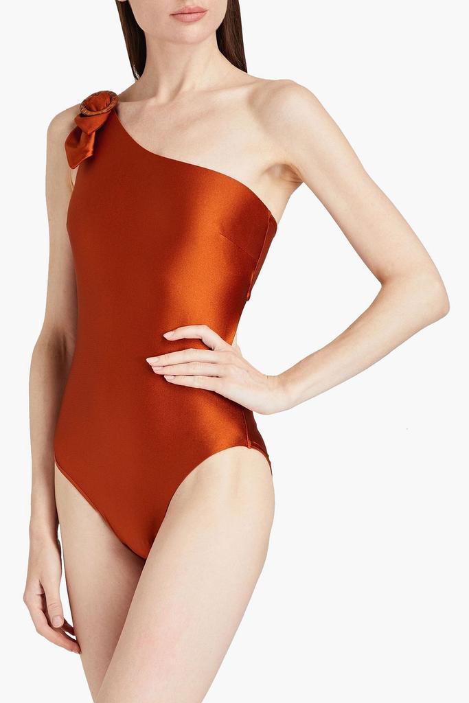 Zimmermann One-shoulder cutout swimsuit