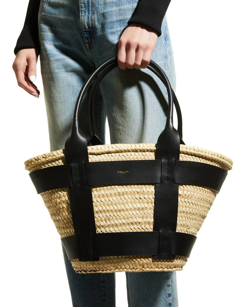 Demellier The Santorini Caged Raffia Tote Bag 2