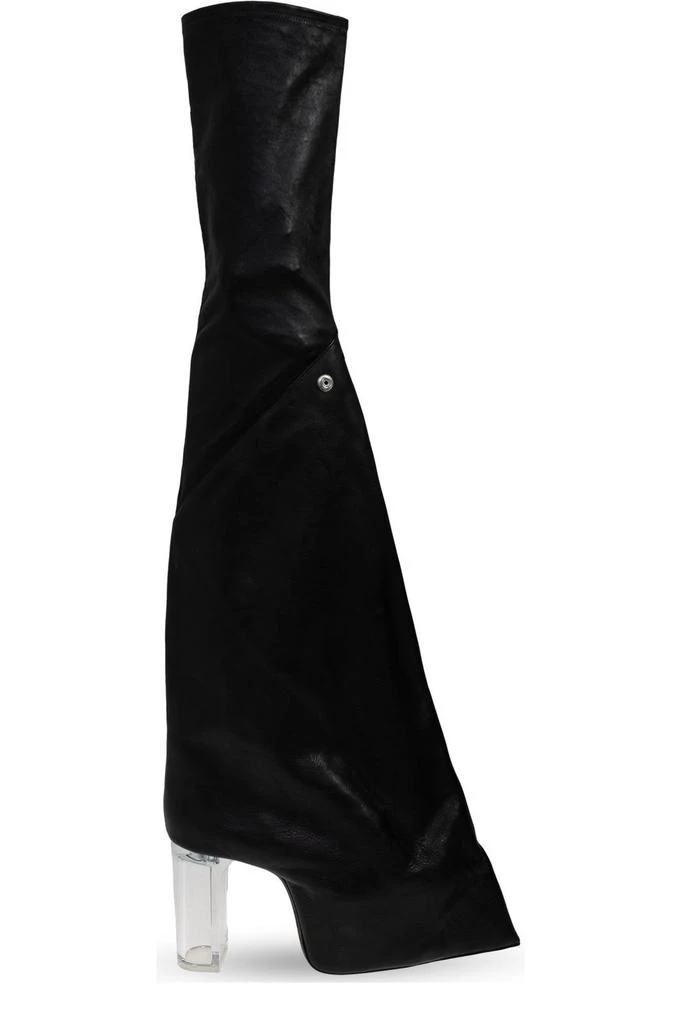 Rick Owens Rick Owens Clear-Heel Pointed Toe Boots 1