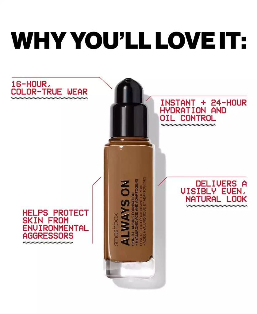 Smashbox Always On Skin-Balancing Foundation, 1 oz. 5