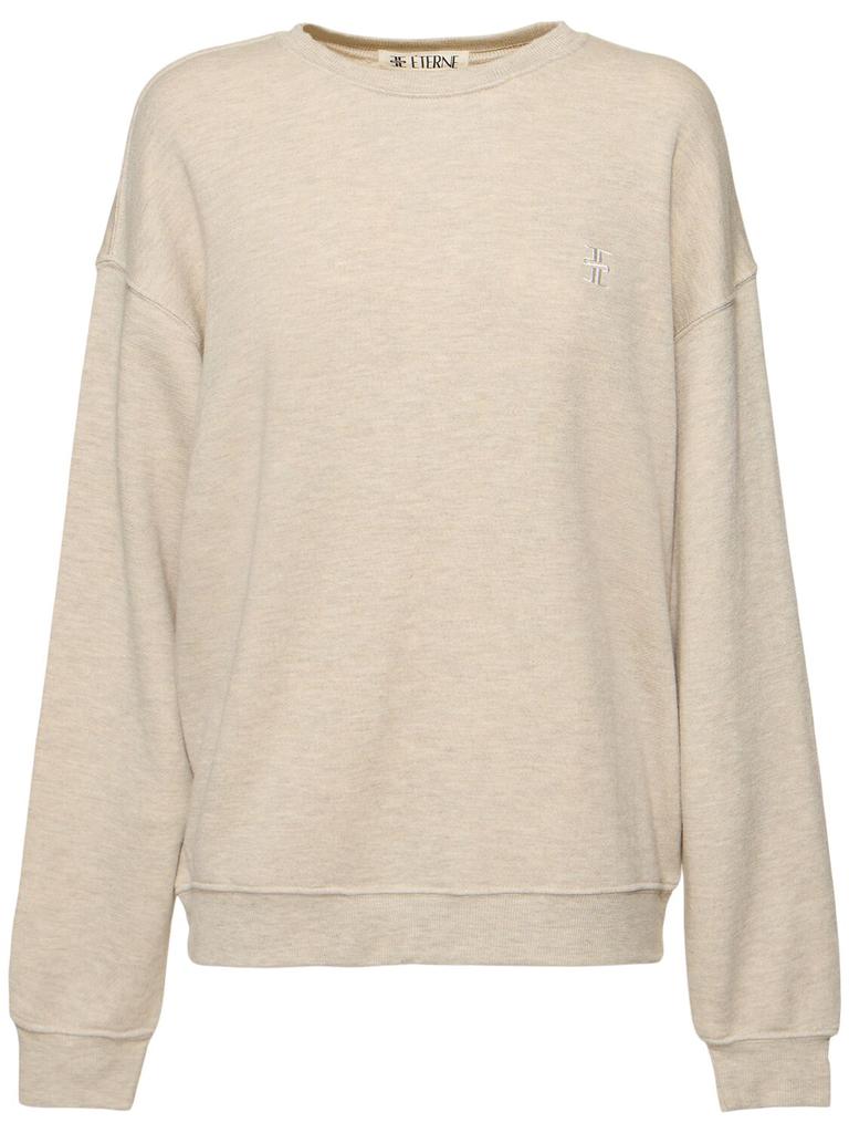 ÉTERNE Oversize Cotton & Viscose Sweatshirt