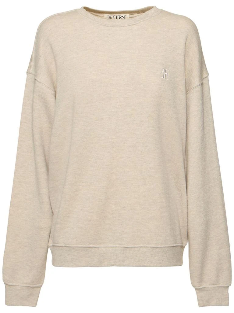 ÉTERNE Oversize Cotton & Viscose Sweatshirt 1