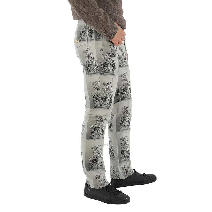 Acne Studios Men's Digital Statue Print Cotton Twill Slim-Fit Trousers 2