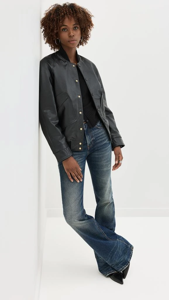 Victoria Beckham Leather Varsity Jacket 4