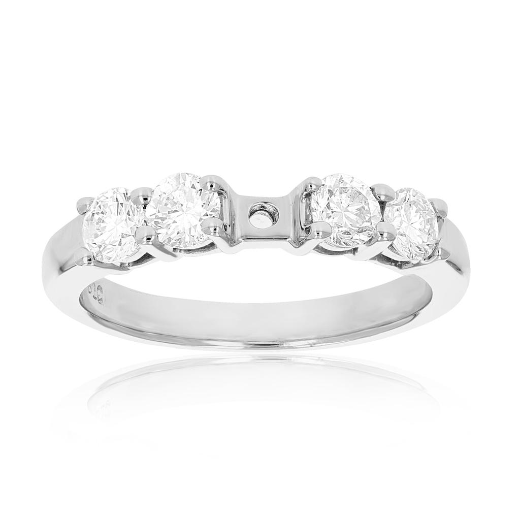 Vir Jewels 0.80 cttw Semi Mount Diamond Engagement Ring 14K White Gold Round Bridal