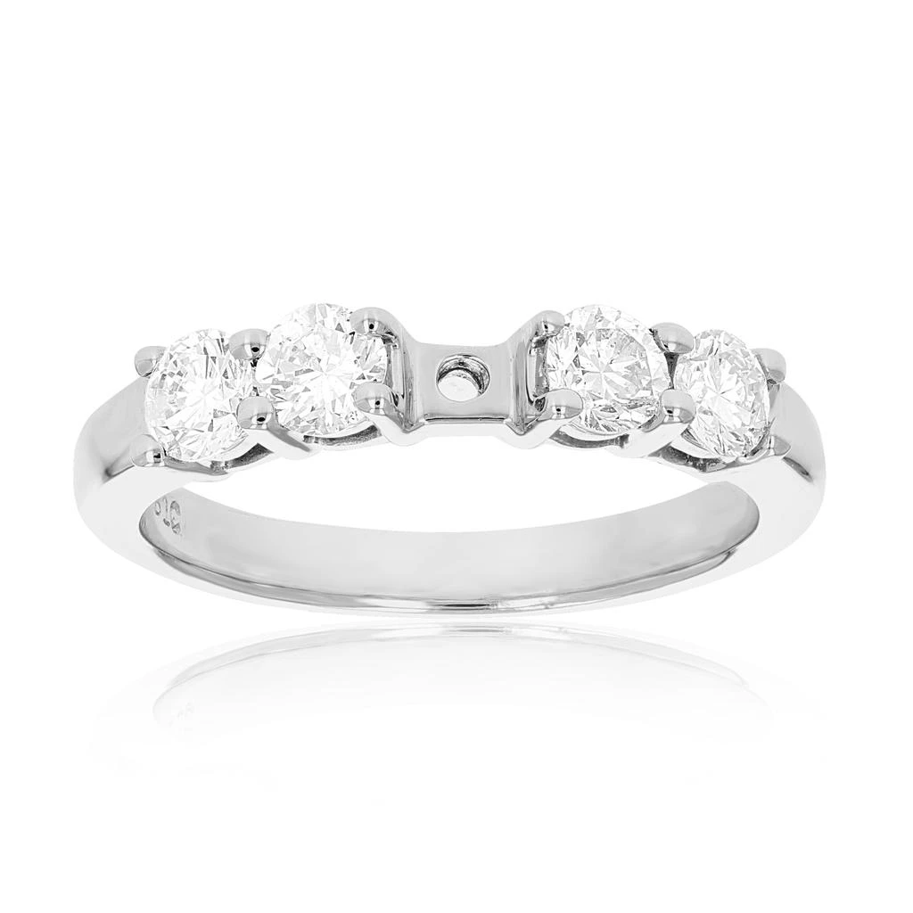 Vir Jewels 0.80 cttw Semi Mount Diamond Engagement Ring 14K White Gold Round Bridal 2