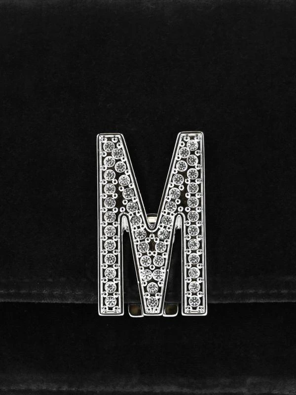 Moschino Logo Velvet Shoulder Bag 2
