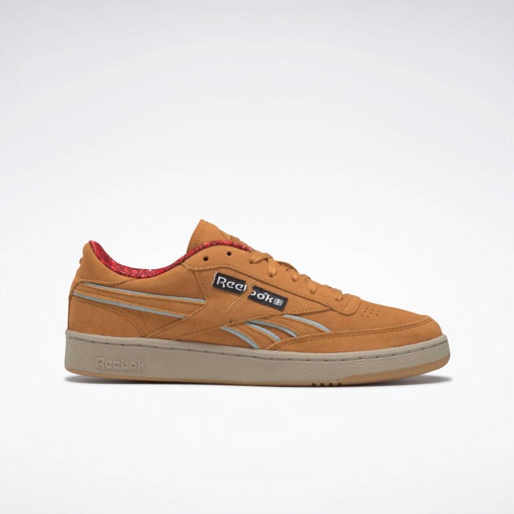 Two-tone Leather And Suede Club C Sneakers – On Sale Now