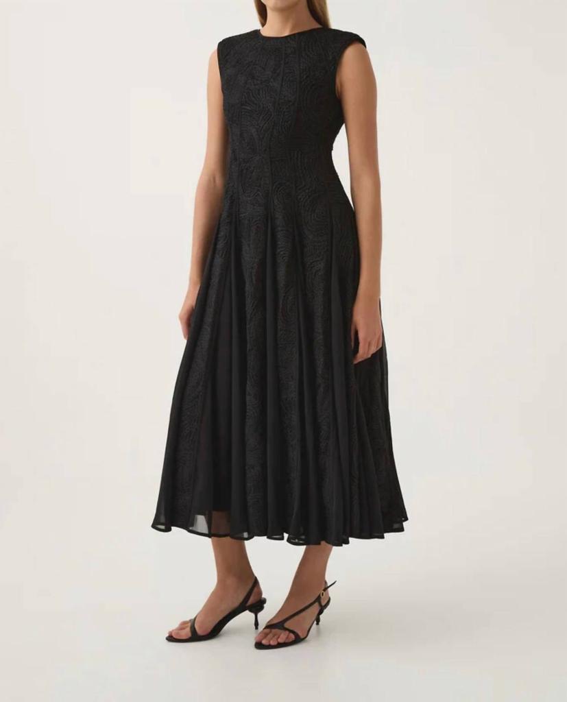 Aje Soleil Lace Midi Dress