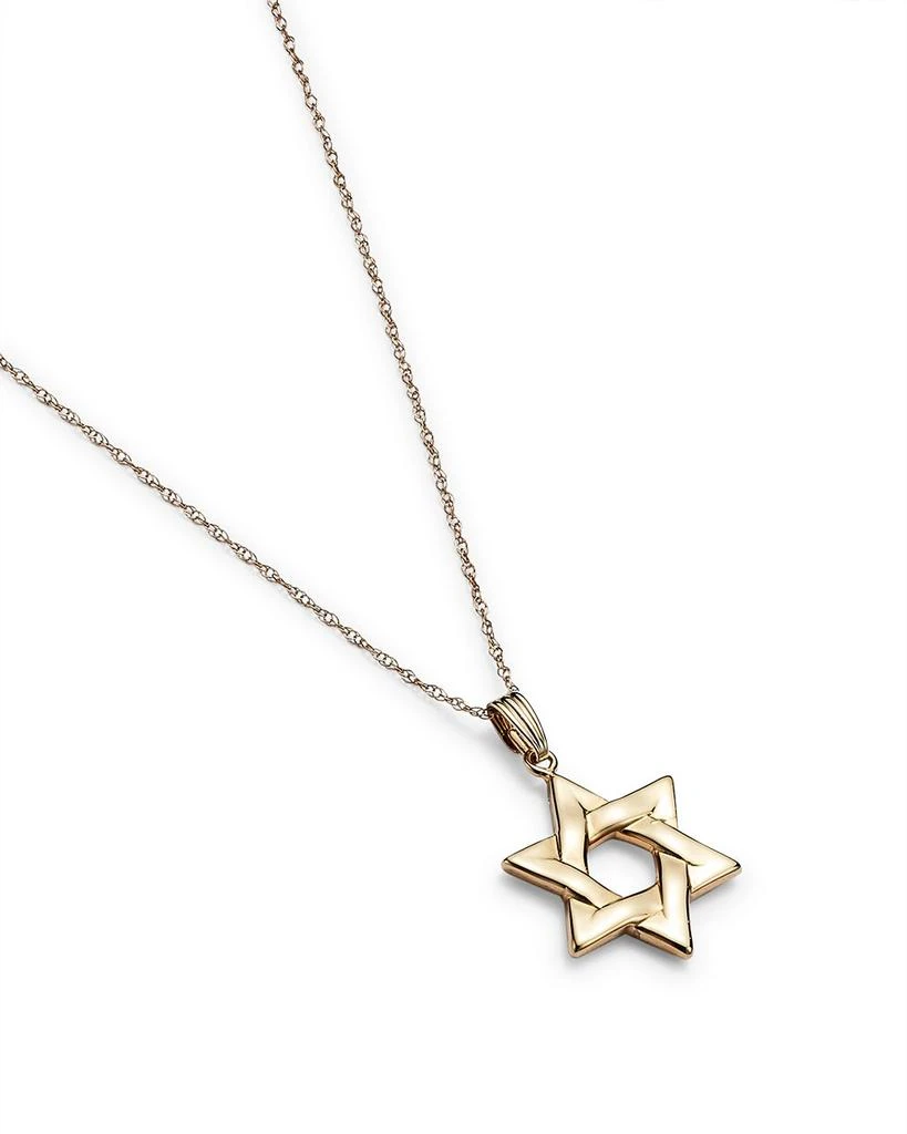 Bloomingdale's Star of David Pendant Necklace in 14K Yellow Gold, 18" 3