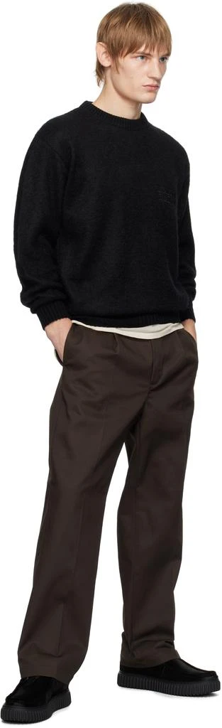 Wacko Maria Black Mohair Crew Neck Sweater 4