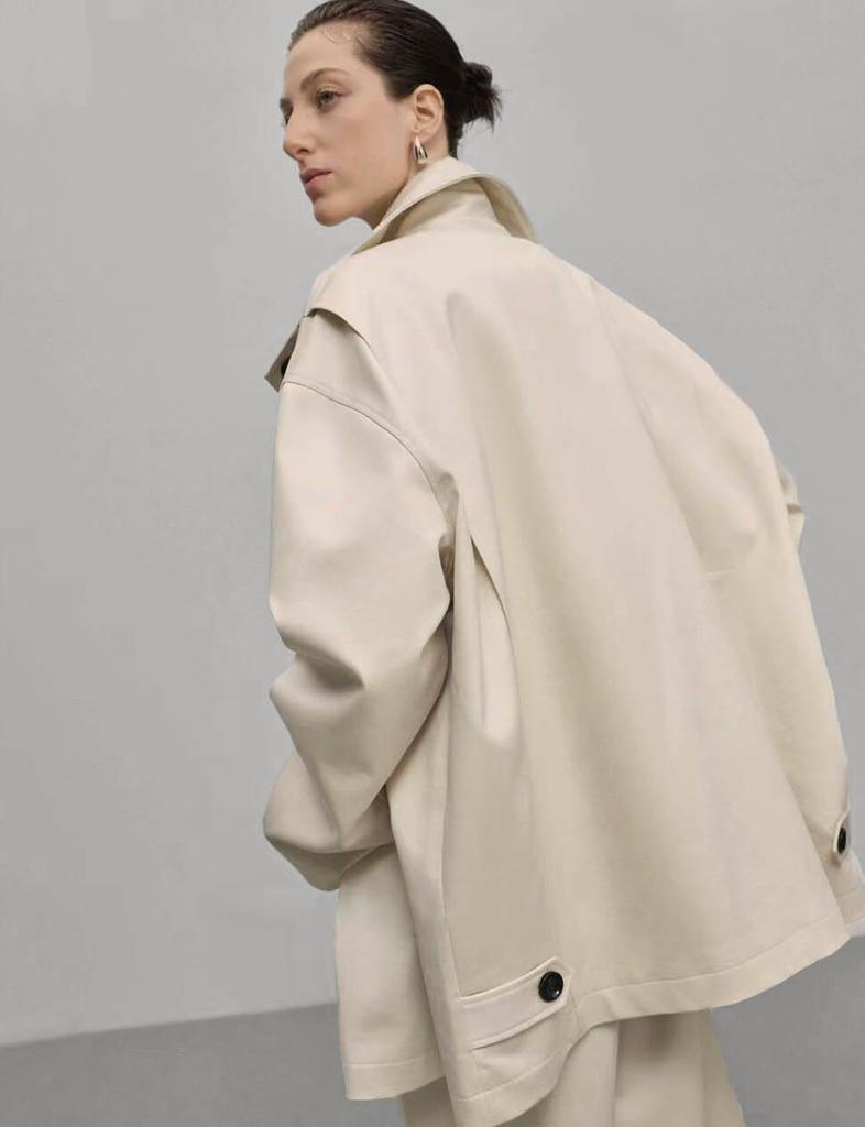 Shop Oversized Cropped Trench Coat on Sale at BeyondStyle – Get 48