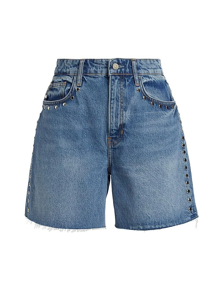 Reformation Raye Studded Mid-Rise Denim Shorts 1