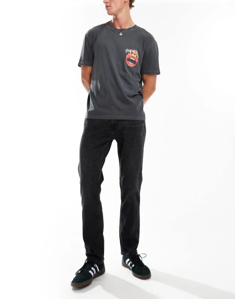 HOLLISTER Hollister slim straight fit jeans in washed black 1