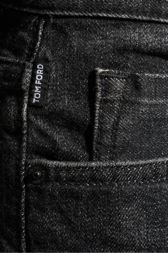 Tom Ford Tom Ford Tapered Leg Logo Tag Jeans 2