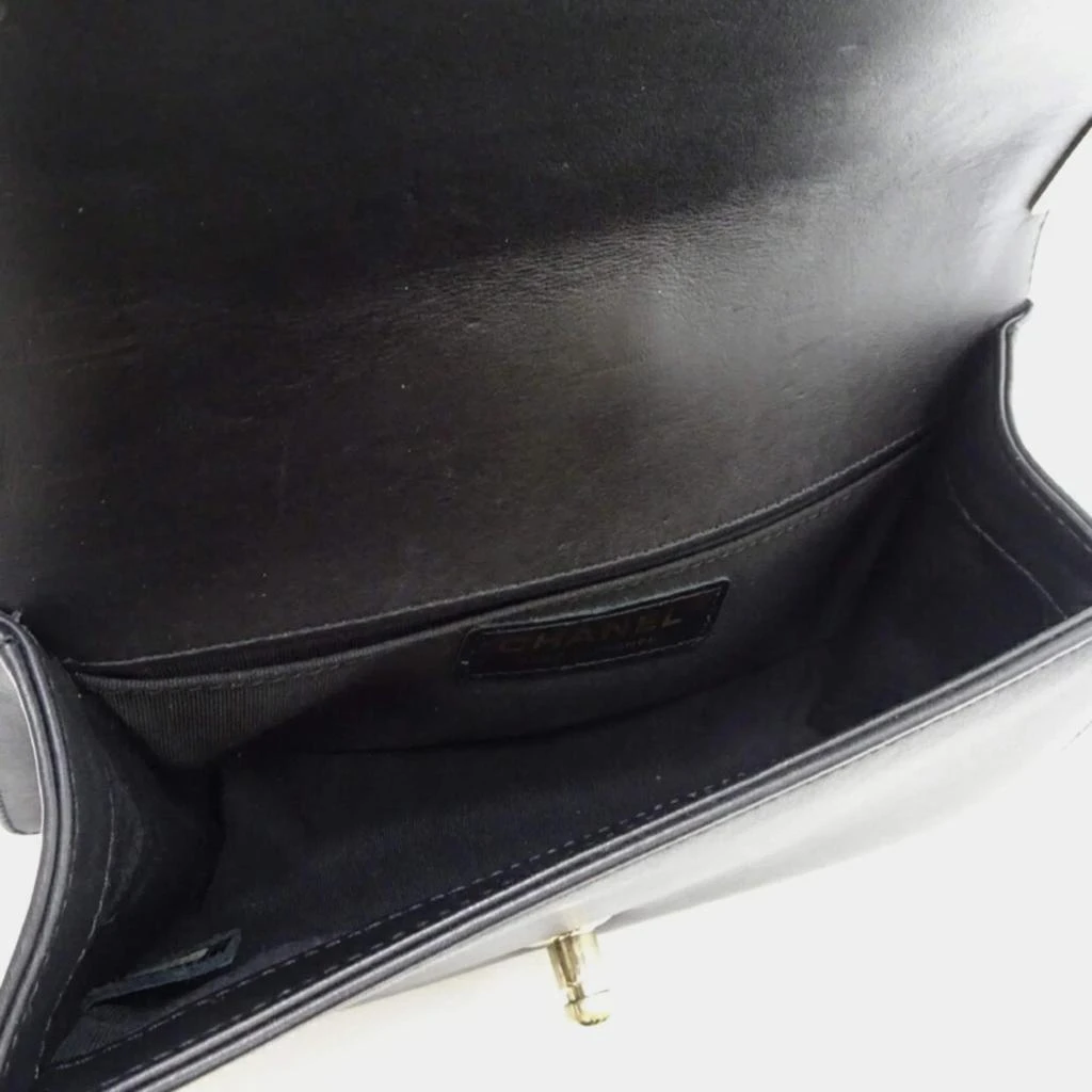 Chanel Chanel Black Lambskin Leather Boy Shoulder Bag 7