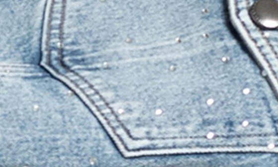 Mavi Jeans Thalia Shiny Crystal Embellished Raw Hem Denim Trucket Jacket 5