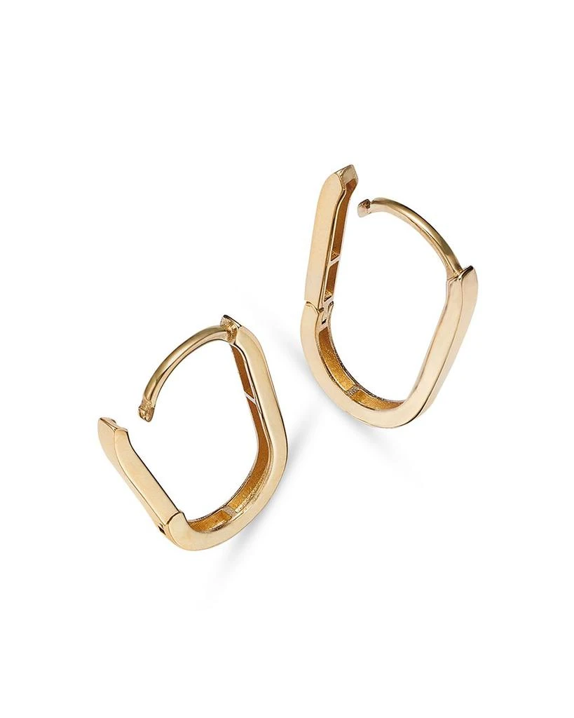 Moon 
Meadow 14K Yellow Gold Square Tube Hoop Earrings 4