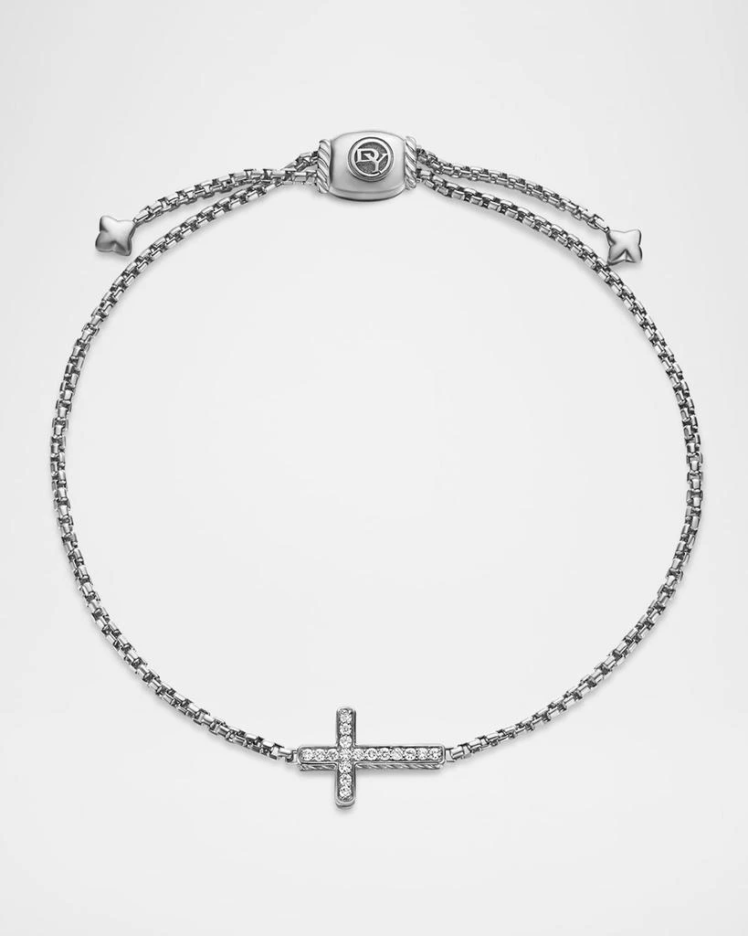 David Yurman Cross Chain Bracelet with Diamonds in Silver, 1.7mm 3