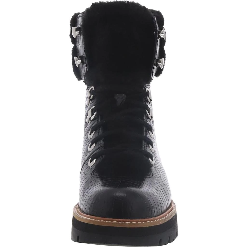 Clarks Orianna Hiker Womens Leather Faux Fur Trim Combat & Lace-Up Boots 3
