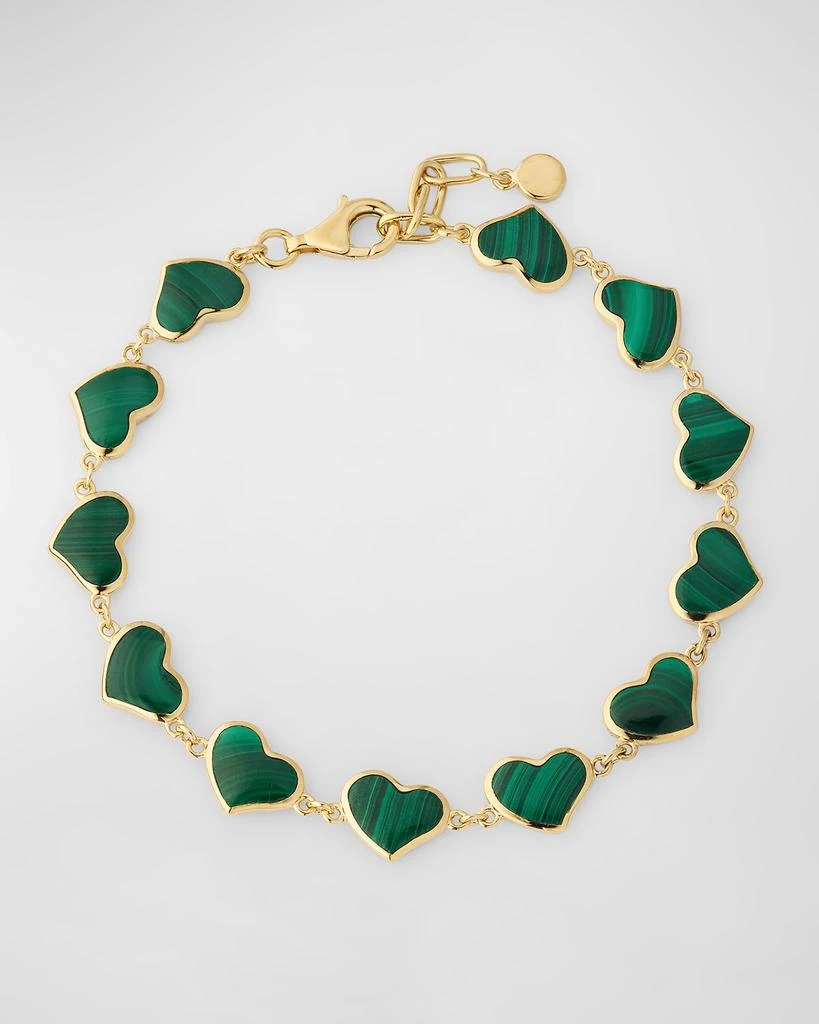 Jan Leslie 18K Gold Plated All Around Heart Bracelet