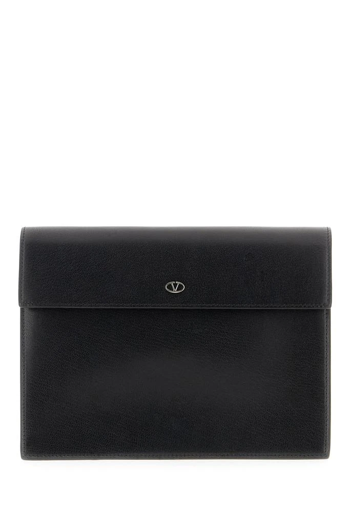 Valentino Black Leather Clutch 1