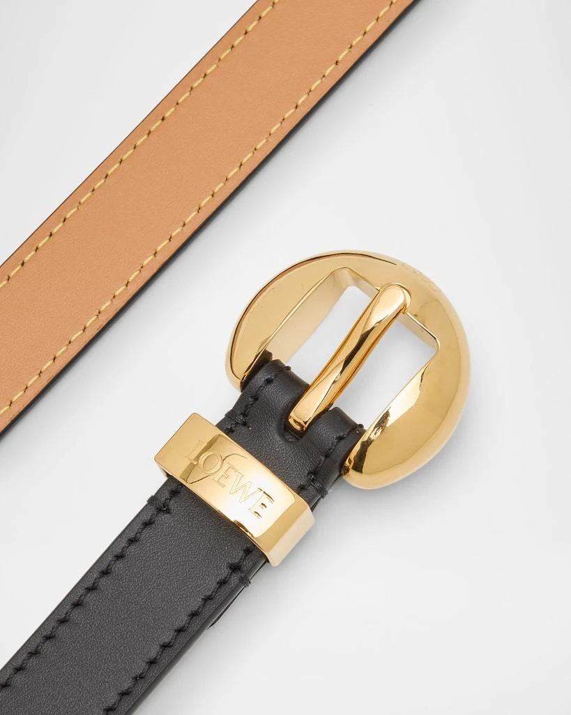 Loewe Pebble Leather Skinny Belt 3