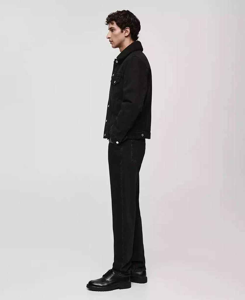 Mango Men's Slim-Fit Shearling-Effect Lining Denim Jacket 2