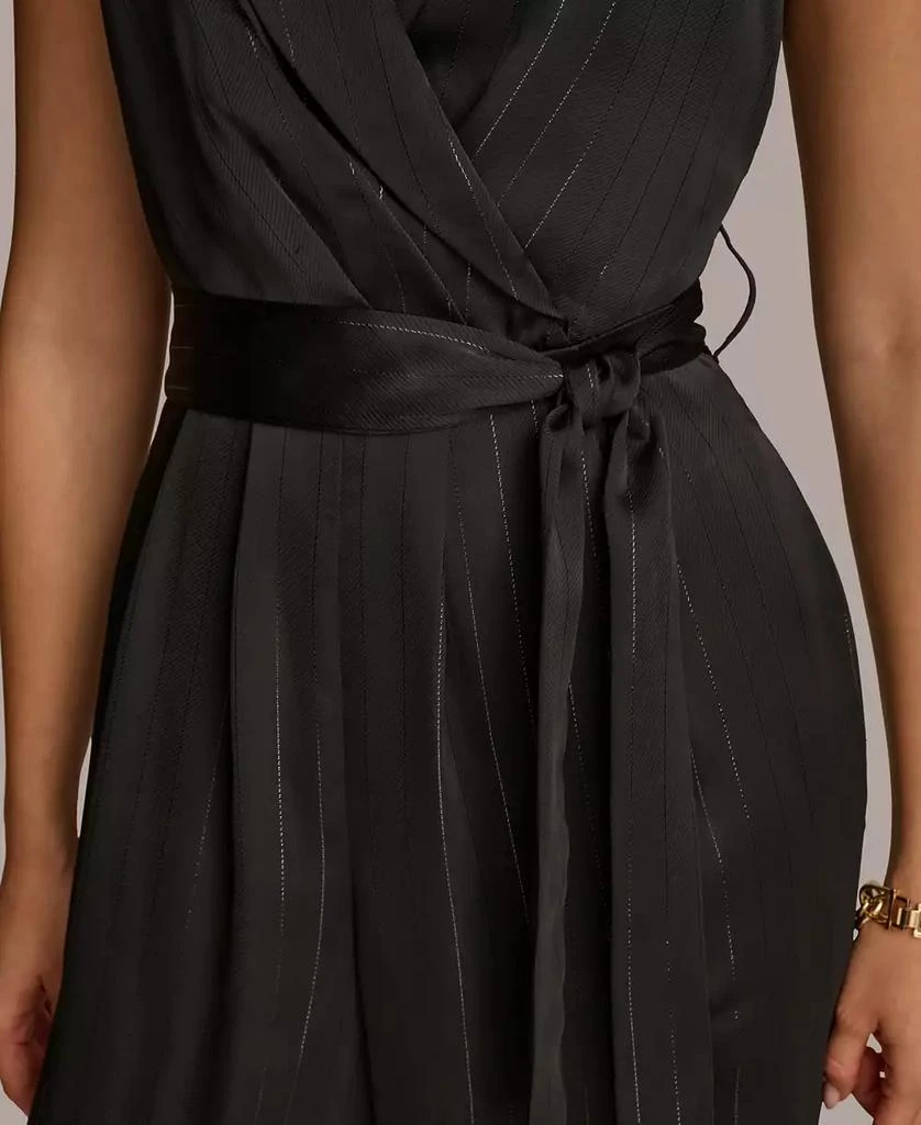 Donna Karan Women's Shawl-Collar Tie-Waist Jumpsuit 7
