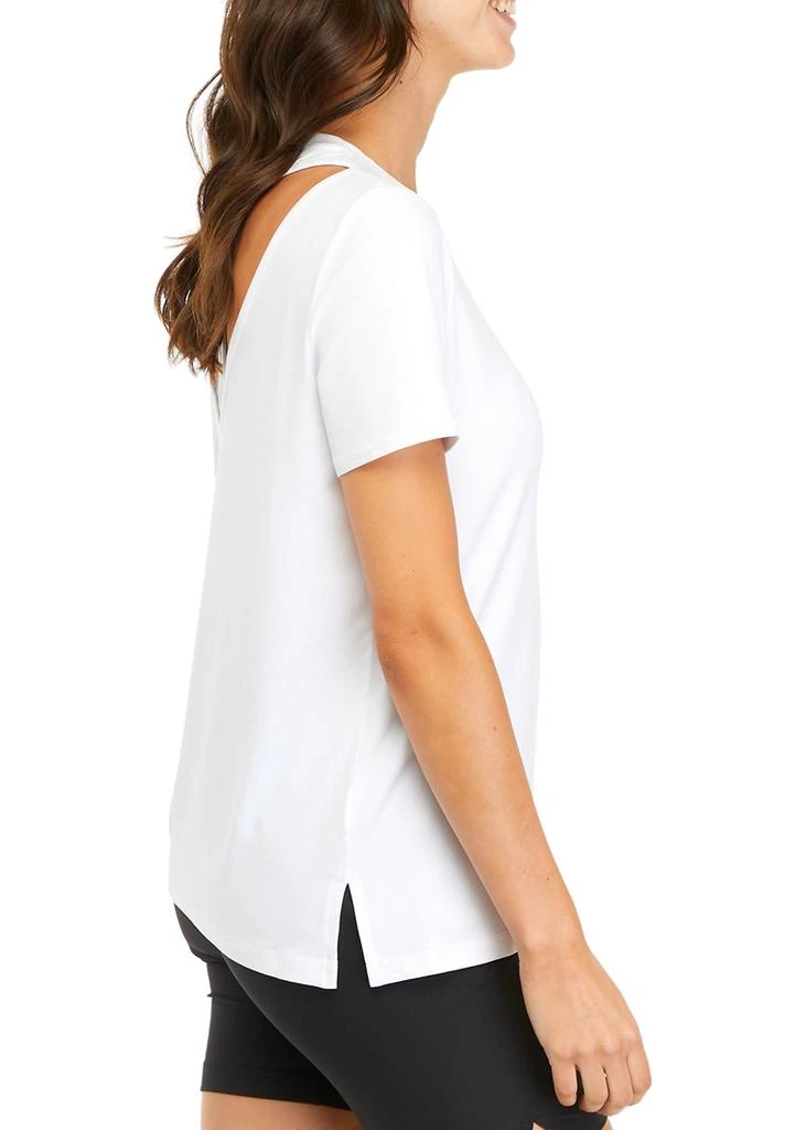 PGA TOUR Women's Short Sleeve Lightweight Brushed Jersey Slouchy Top with Keyhole Back 3