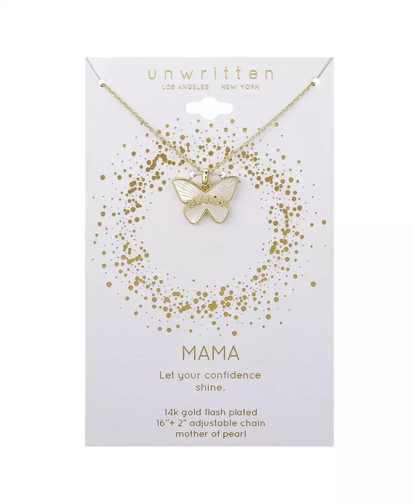 Unwritten Mother of Pearl Butterfly Mama Necklace 6