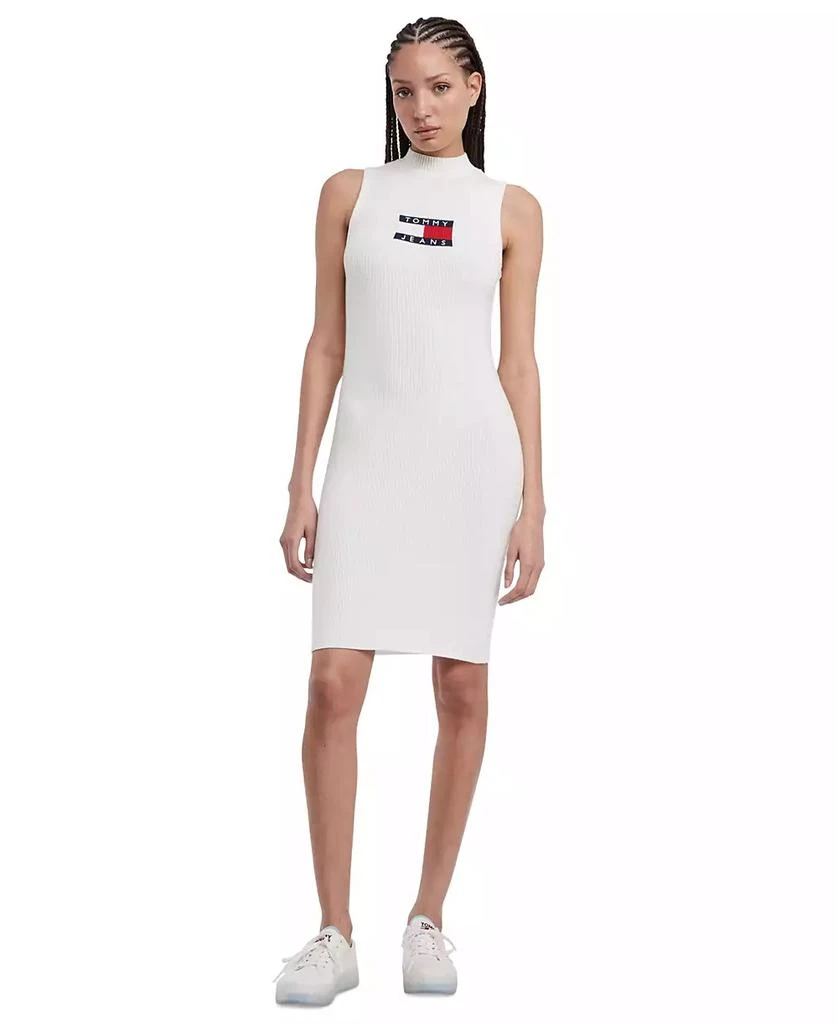 Tommy Jeans Women's  Logo Flag Sweater Dress 4