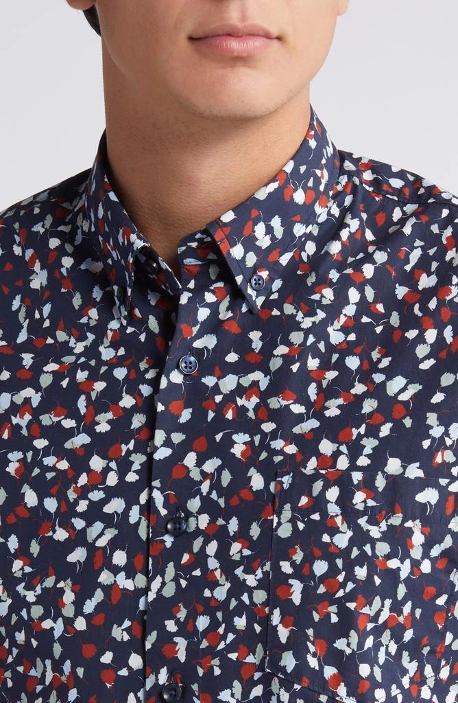 Nordstrom Trim Fit Floral Short Sleeve Stretch Button-Down Shirt 2