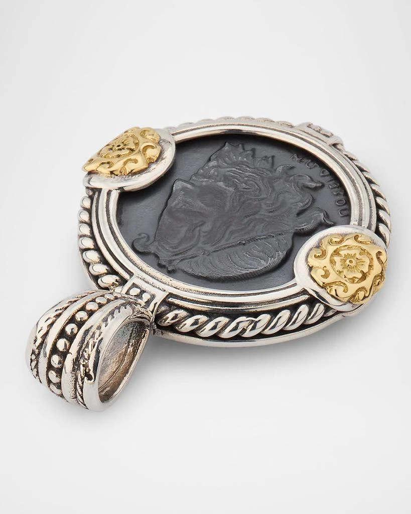Konstantino Men
s Hydra Hematite Coin Pendant 4
