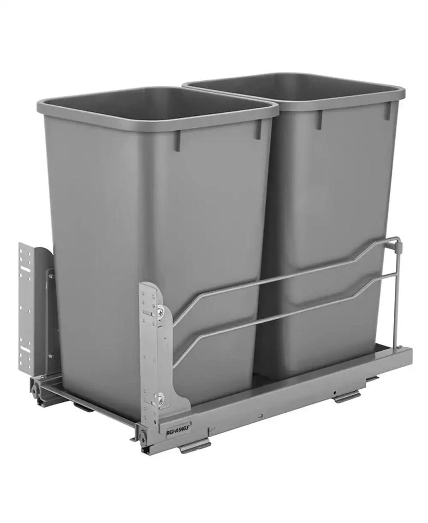 Rev-A-Shelf Double Pullout Trash Can 27 qt. with Soft-close, 53WC-1527SCDM-217