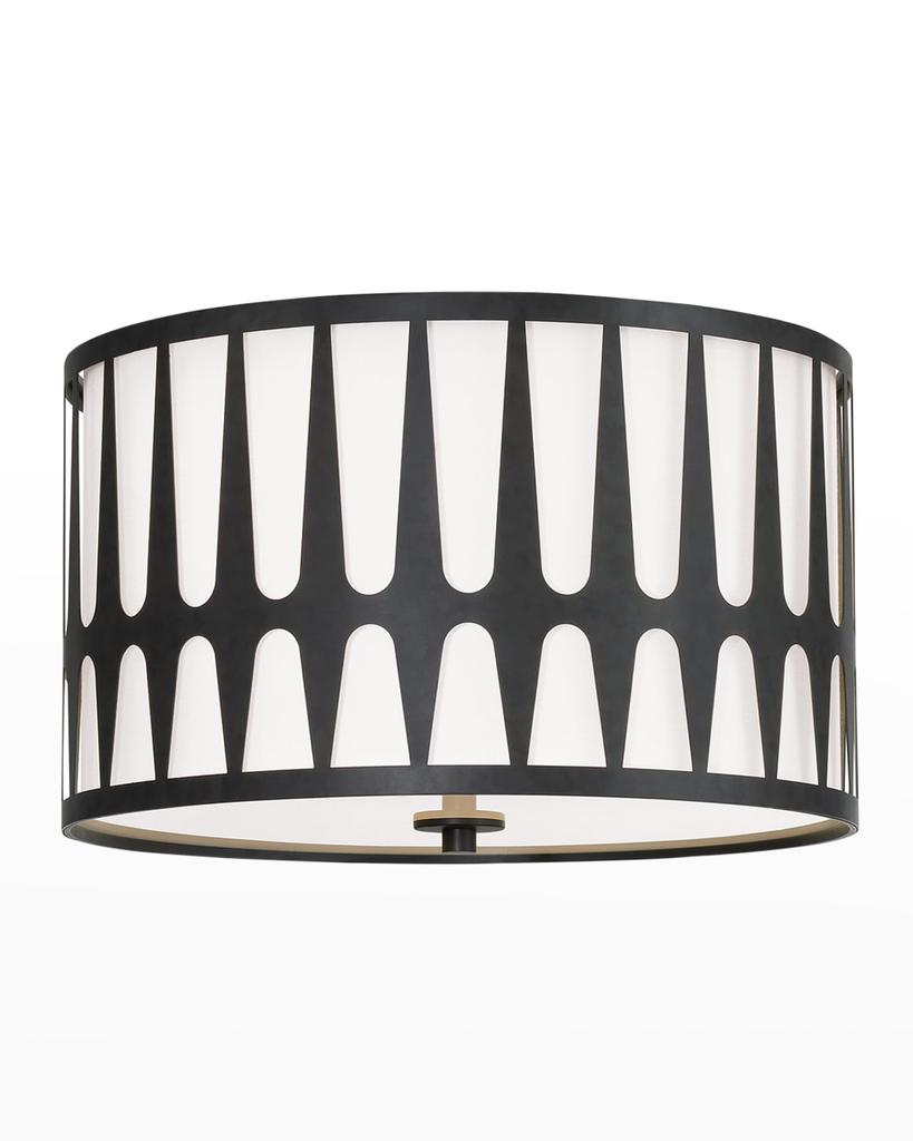 Crystorama Royston 3-Light Antique Gold Ceiling Mount
