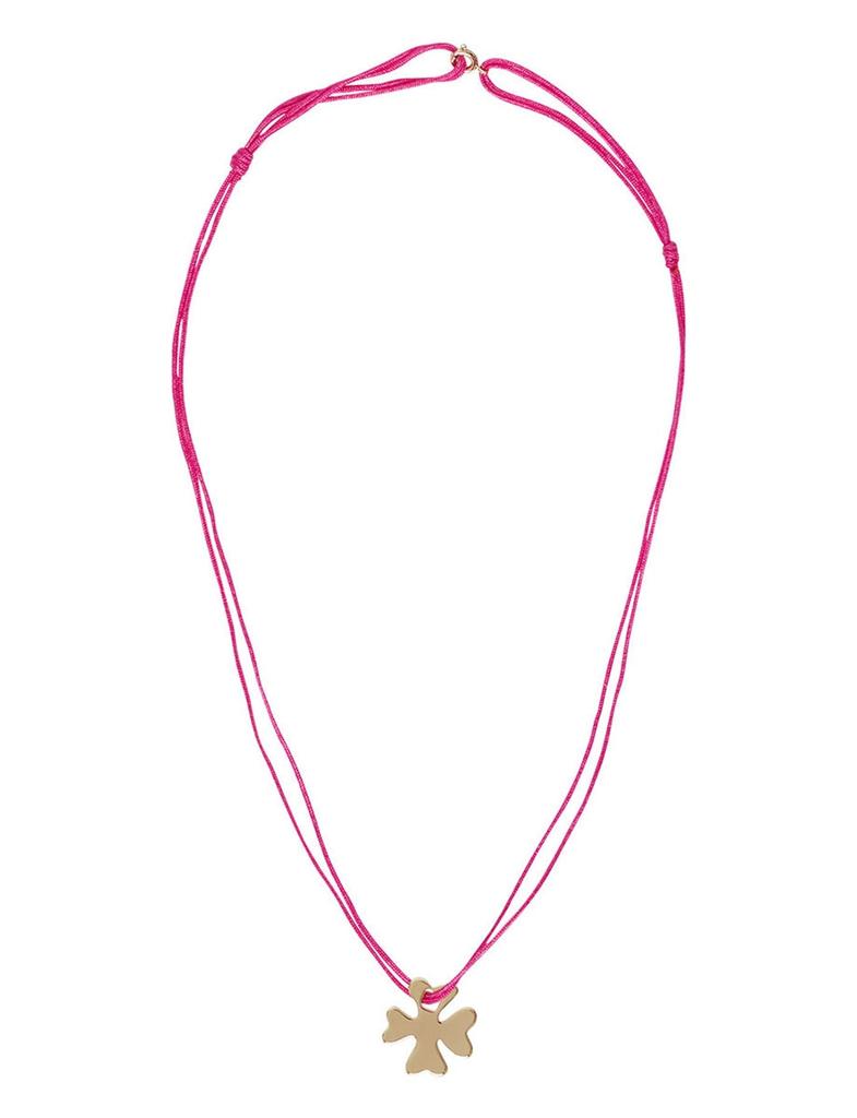 INES DE LA FRESSANGE Pink clover necklace