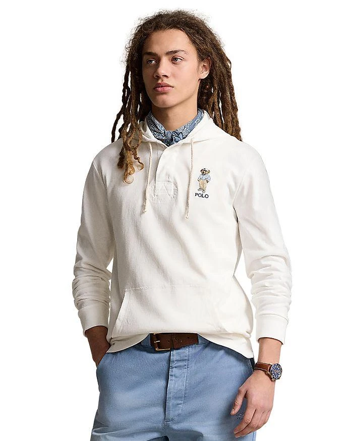 Ralph Lauren Cotton Jersey Polo Bear Embroidered Rugby Hoodie 1